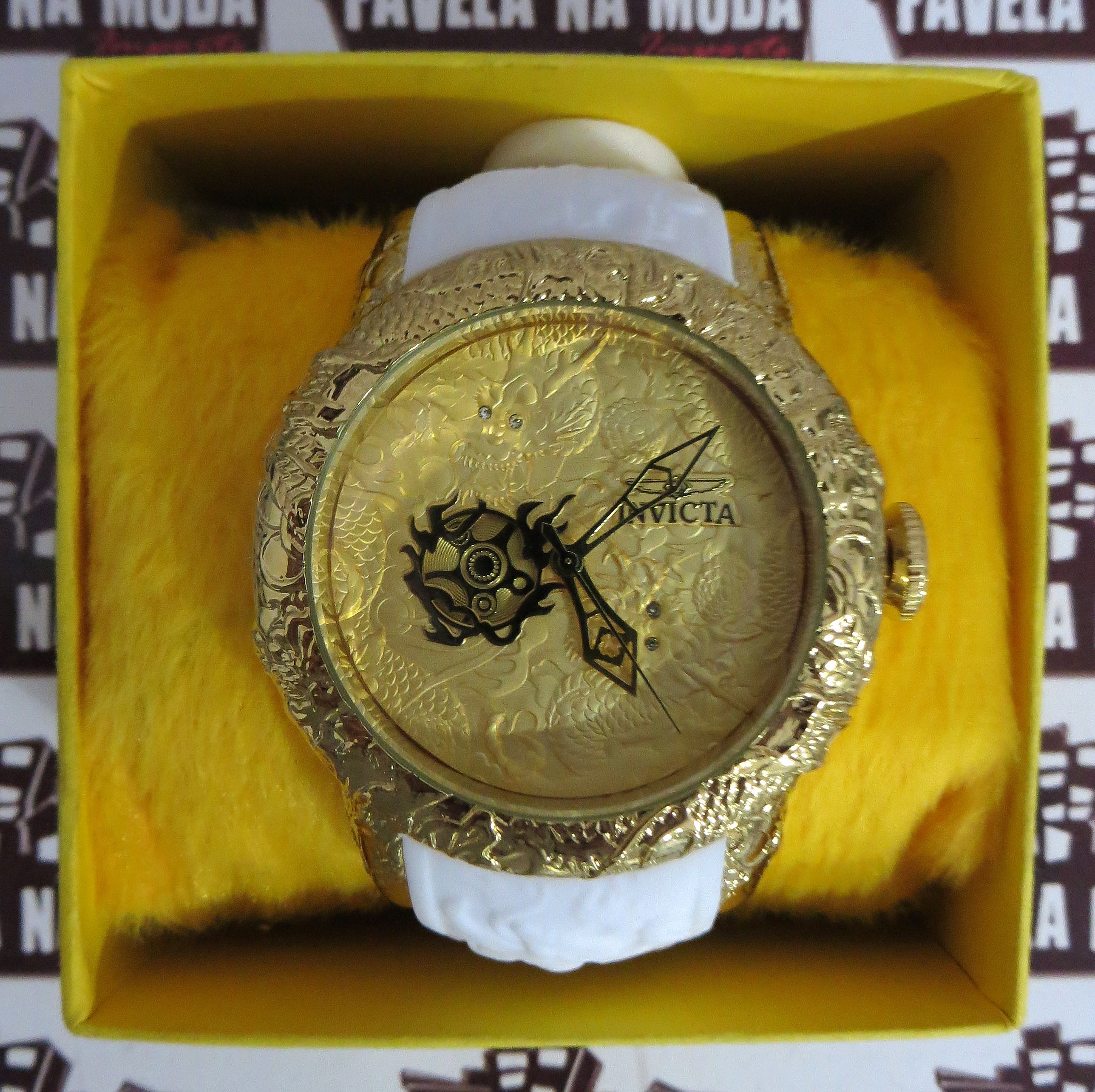 relogio invicta yakuza branco
