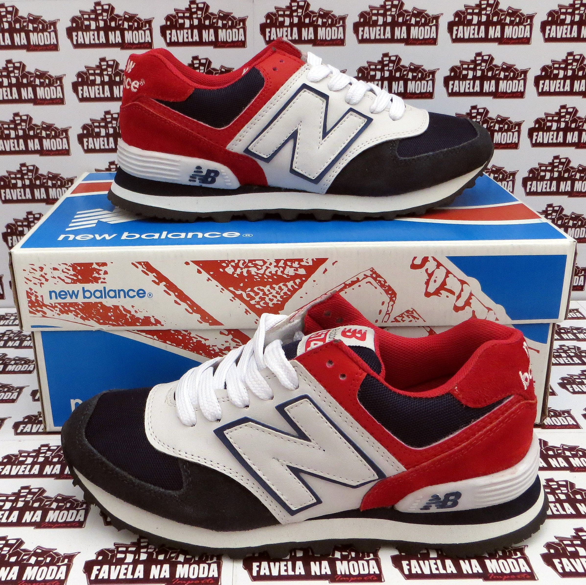 new balance azul branco e vermelho