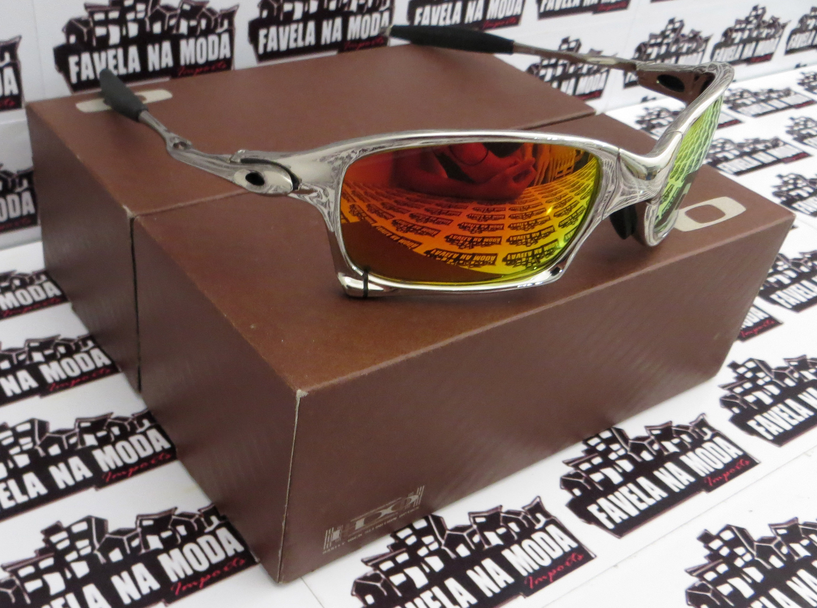 Óculos Oakley X-Squared - Polished / Dark Ruby / Borrachas Pretas
